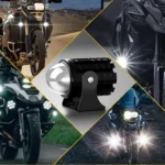 Motosiklet Scooter Mini Sis Farı Set Delici Işık Beyaz Sarı Metal Kasa 12V/24V Led Işık