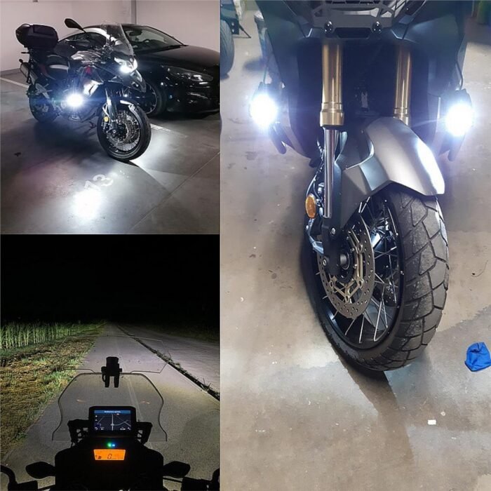 Enduro ve GS Serileri Uyumlu Motosiklet LED Sis Farı Yüksek Performans Metal Gövde 12V-24V 40W 2 Adet - Görsel 2