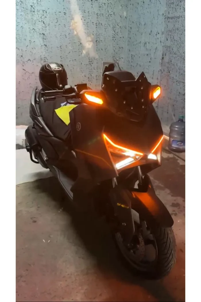 LED Motosiklet Aydınlatma Sis Lambası Skull Tasarımlı 3 Modlu 12V-24V Yüksek Performanslı Far 2 Adet - Görsel 3