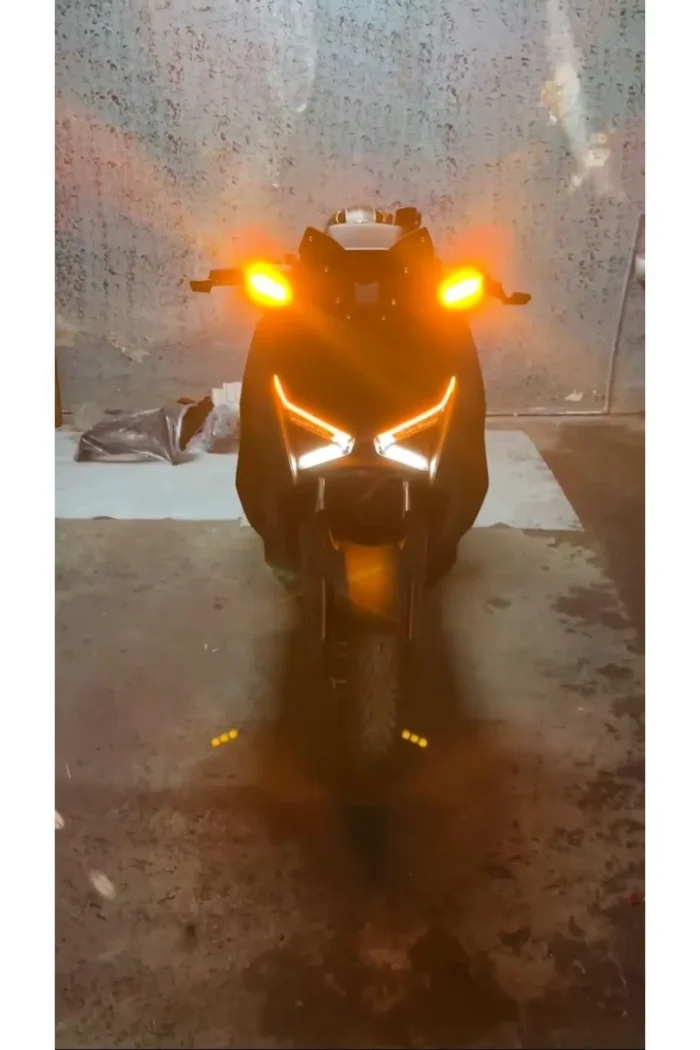 LED Motosiklet Aydınlatma Sis Lambası Skull Tasarımlı 3 Modlu 12V-24V Yüksek Performanslı Far 2 Adet - Görsel 4